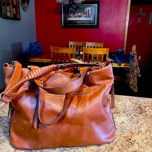 Brown shoulder purse